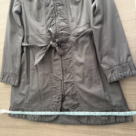 INC - Grey Belted Jacket with Ruffle detail - Size L - Picture 15 of 15